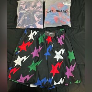 Bundle of OFFBRAND Mesh Shorts (Bape and CDG)